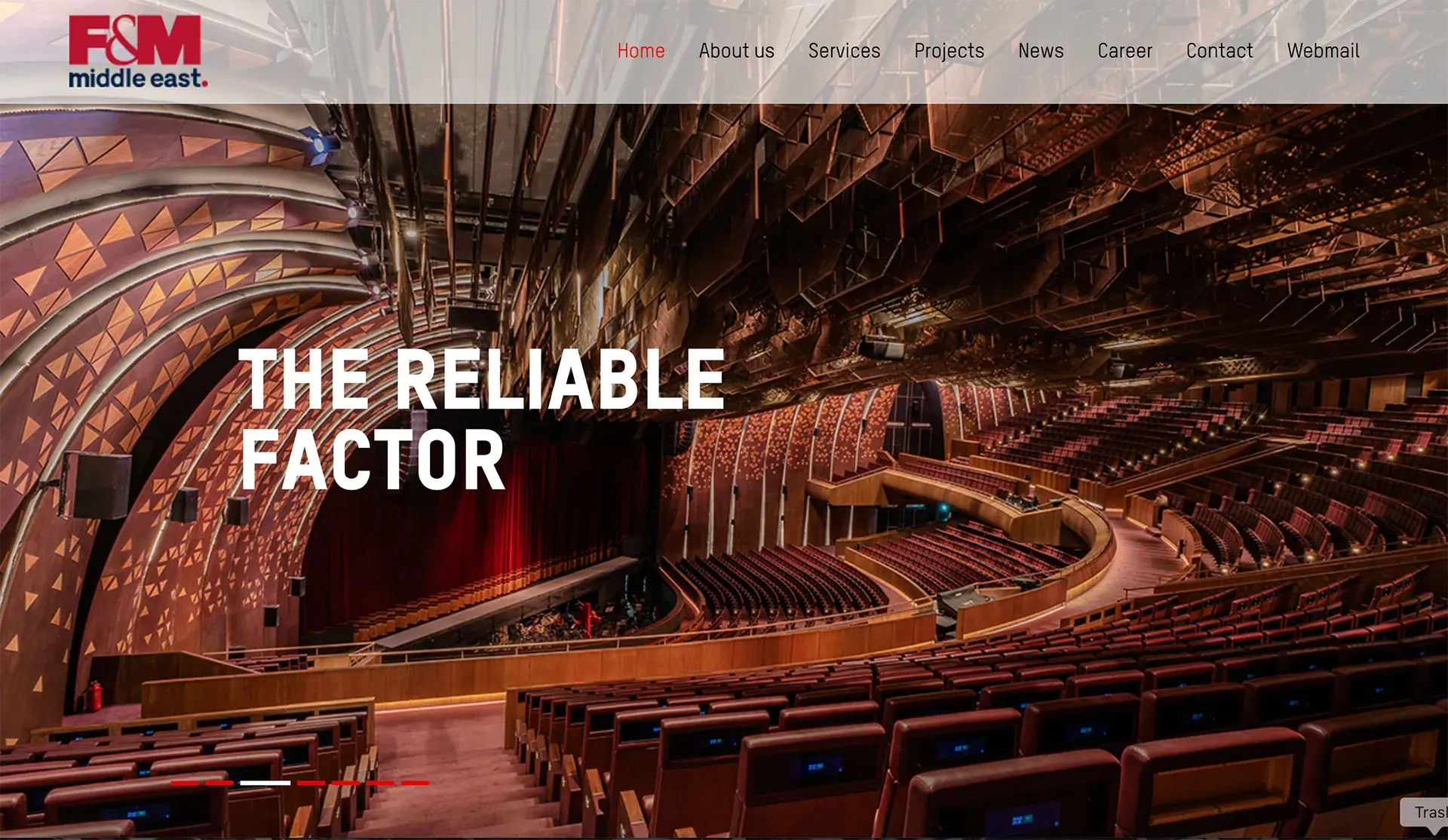 F&M Middle East website design thumbnail